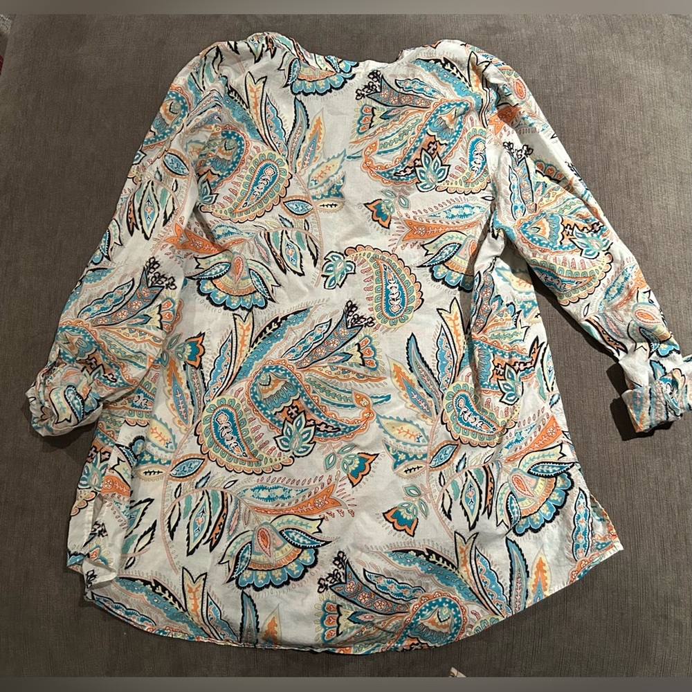 Van Heusen Womens Paisley Blouse XL - Picture 6 of 9